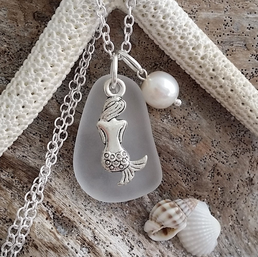 Mermaid crystal necklace deals
