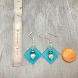 A "Balance of Life" Sea Glass Earrings - Hawaiian Island Lifestyle Mentality, 2 Color Freshwater Pearl Earrings, Sea Glass Jewelry For Women
