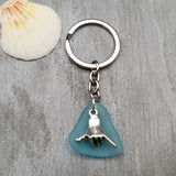 NEW Hawaiian Jewelry Sea Glass Jewelry, Sea Glass  Keychain Unisex Gift, For Men or Women, Shaka Charm