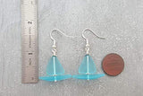 Hawaiian Jewelry Sea Glass Earrings, Sailboat Turquoise Earrings Blue Earrings, Beach Jewelry Birthday Gift (December Birthstone Jewelry)