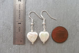 Hawaiian Jewelry Pearl Unique Earrings, Natural Pearl Heart Earrings, Beach Jewelry Birthday Gift For Women (June Birthstone Jewelry Gift)