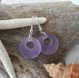 Hawaiian Jewelry , Minimalist "Magical Color Changing" Purple Earrings Circle Earrings, Beach Jewelry Birthday Gift (February Birthstone)