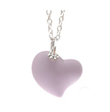 Hawaiian Jewelry Sea Glass Necklace, Heart Necklace Pink Necklace, Sea Glass Jewelry Beach Jewelry Birthday Gift(October Birthstone Jewelry)