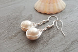 Hawaiian Jewelry For Women, Unique Wire Braided Natural Pearl Earrings, Beach Jewelry Birthday Gift For Women (June Birthstone Jewelry)