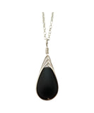 Hawaiian Jewelry Sea Glass Necklace, Braided Black Necklace Teardrop Necklace, Sea Glass Jewelry For Women, Unique Necklace Beach Jewelry