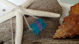 Handmade in Hawaii, Purple  blue sea glass necklace, Beach glass necklace,  gift box, Beach sea glass jewelry