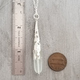 Hawaiian Jewelry Sea Glass Necklace, Seafoam Necklace Long Teardrop Necklace, Unique Beach Jewelry Sea Glass Jewelry Birthday Gift For Girls