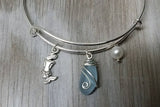 Handmade in Hawaii, wire wrapped "Magical Color Changing" Purple sea glass bracelet, Sea glass jewelry, Mermaid