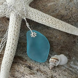 Handmade in Hawaii, Blue sea glass necklace,  gift box, Mother's Day Gifts.sea glass jewelry.