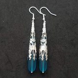 Hawaiian Jewelry Sea Glass Earrings, Teal Earrings Blue Earrings Long Teardrop Earrings, Sea Glass Jewelry For Women, Unique Earrings