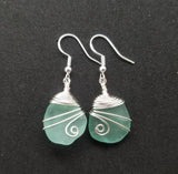 Handmade in Hawaii, Genuine surf tumbled natural sea glass earrings, Sea glass jewelry, Birthday Gifts