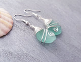 Handmade in Hawaii, Genuine surf tumbled natural sea glass earrings, Sea glass jewelry, Birthday Gifts