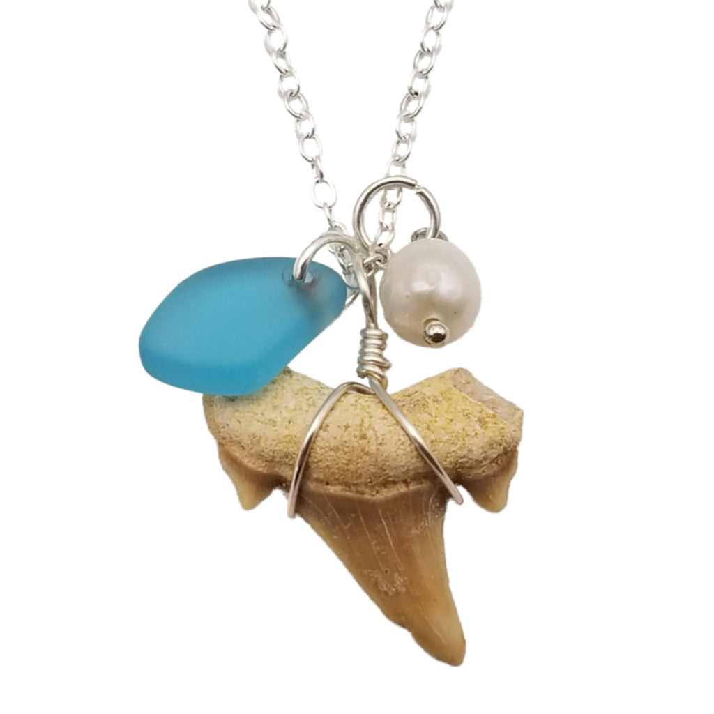 Summer Gold Color Shark Teeth Necklace High Quality Metal Imitation Shark  Tooth Pendant Rope Chain Necklace