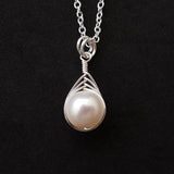 Exclusive from yinahawaii, Wire Braided Sized Round Natural Pearl necklace, "June Birthstone",   FREE gift wrap