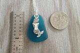 Hawaiian Jewelry Sea Glass Necklace, Teal Necklace Mermaid Necklace Unique Necklace Beach Jewelry Sea Glass Jewelry For Women